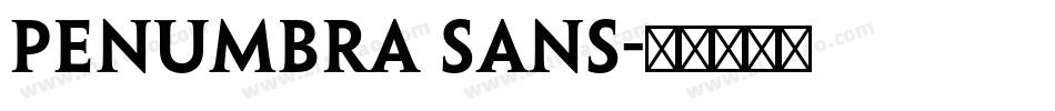 PENUMBRA SANS字体转换